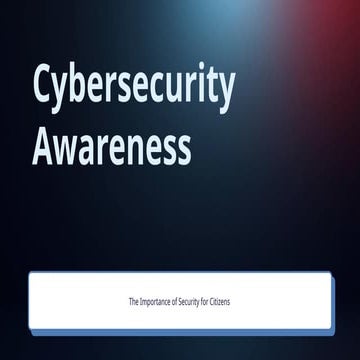 Cyber security awareness for students | PPSX