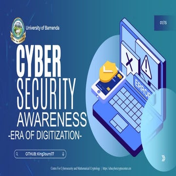 Cybersecurity Awareness Presentation by Fonki | PDF