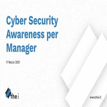 Cyber Security Awareness per Manager