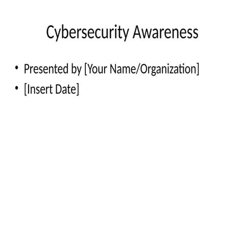 Cyber Awareness overview for 2025 month of security | PPTX