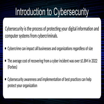 Cybersecurity  Basics of awareness presentation .pptx