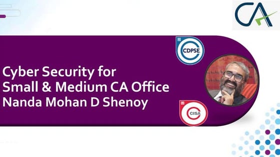 Cyber security for Small and Medium CA