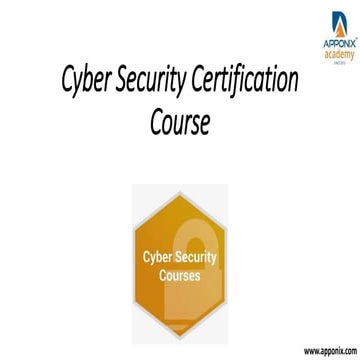 Cyber security certification course | PPT