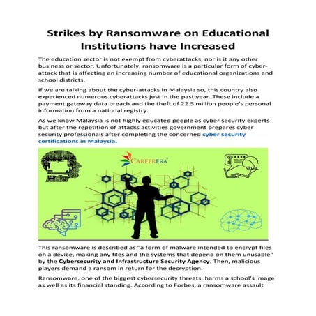 Importance Of Cybersecurity In Education System | SOCVault | PDF