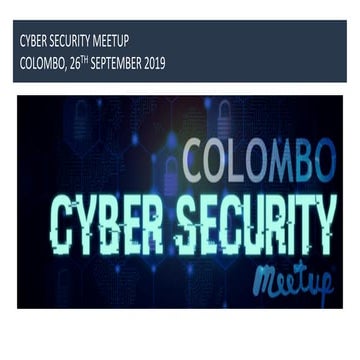 Cyber security colombo meetup