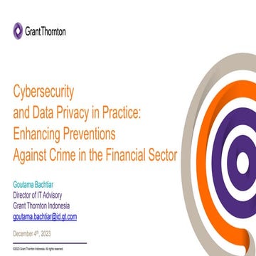 Cybersecurity and Data Privacy in Practice: Enhancing Preventions Against Cri...