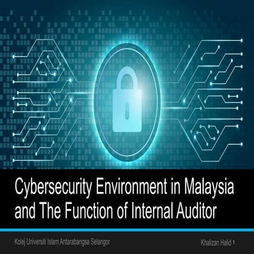 Cybersecurity environment in malaysia and the function of internal ...