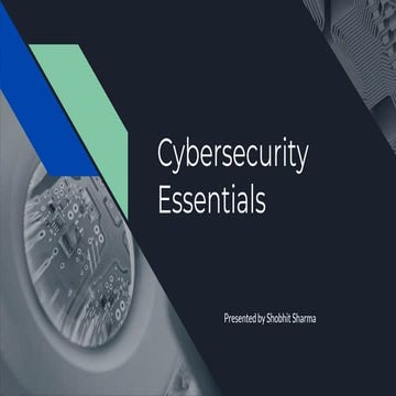 Cybersecurity Essentials - Part 2