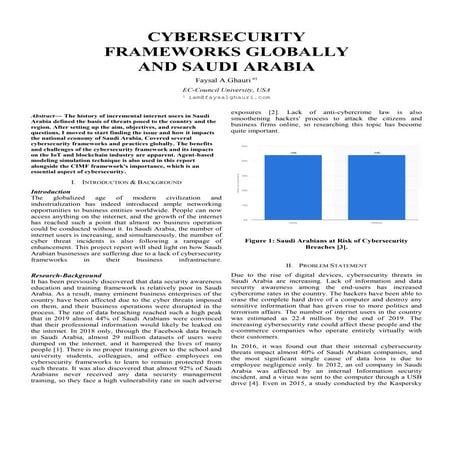 Cybersecurity frameworks globally and saudi arabia