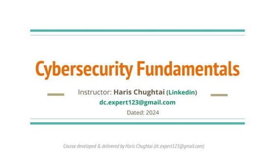 Cybersecurity Fundamental Course by Haris Chughtai.pdf