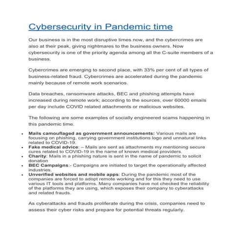 Infographic Economic Impact of Cybercrime | PDF