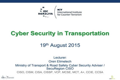 Cyber Security in Transportation