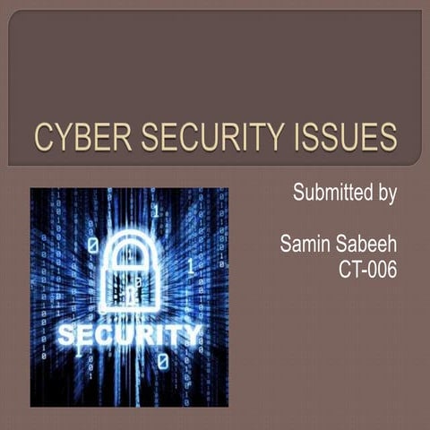 Cyber security issues