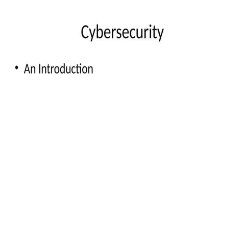 Cybersecurity Presentation With Security Pptx