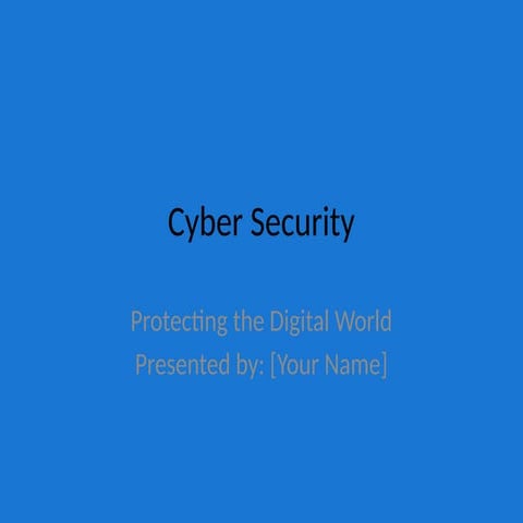Cyber Security Presentation Styled Pptx