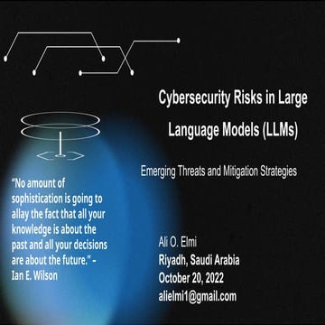 Cybersecurity Risks in Large Language Models LLMs.pptx