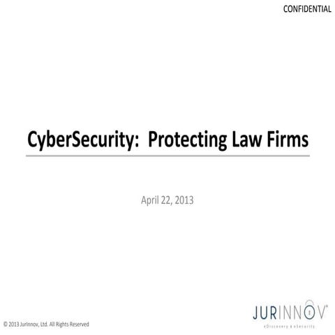 CyberSecurity: Protecting Law Firms - Vanderburg - JurInnov