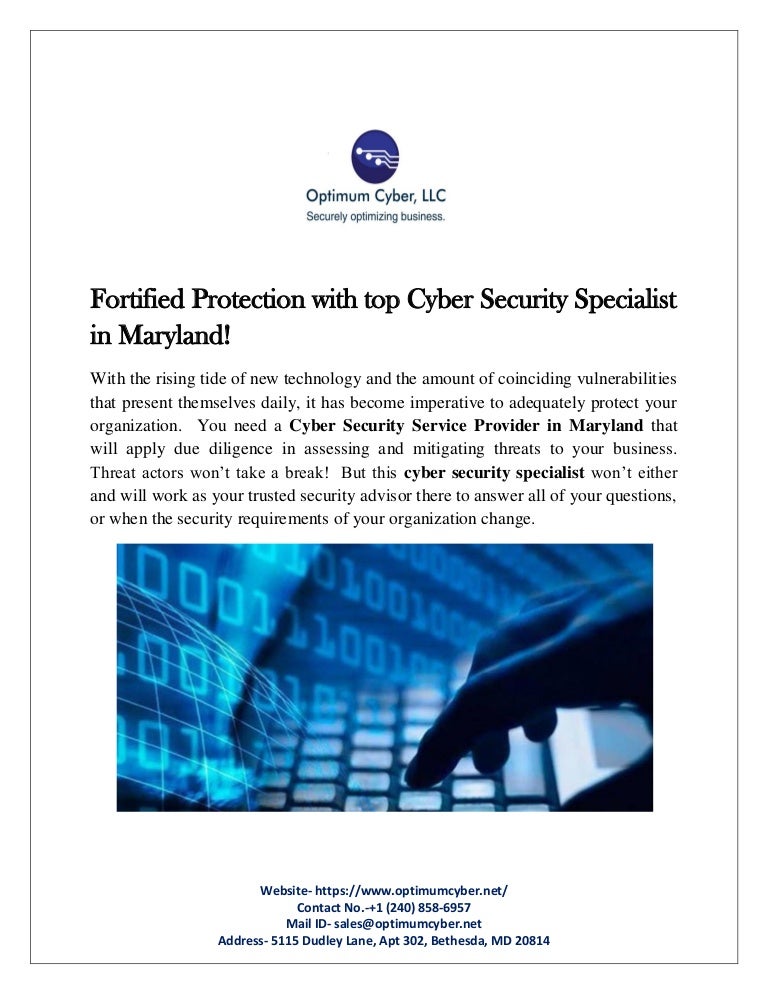 Cyber security specialist in maryland