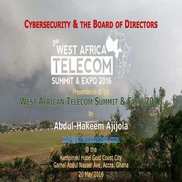 Cybersecurity & the Board of Directors