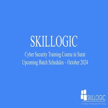 Cyber Security Training Course in Surat. | PPTX