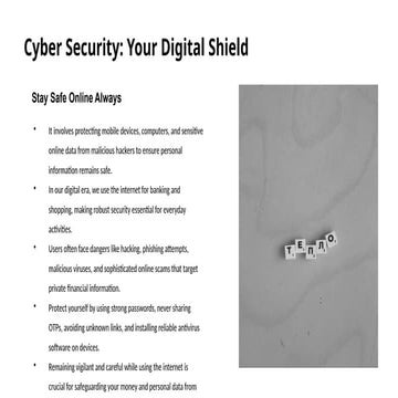 Cyber Security: Protecting Your Digital Life from Online Threats | PPTX