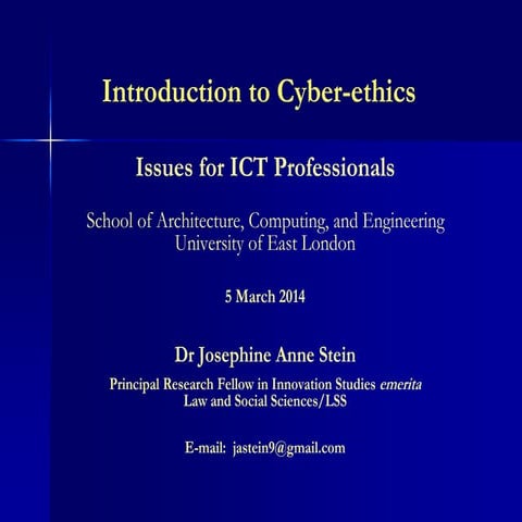 Cyberspace and cyberethics and social networking