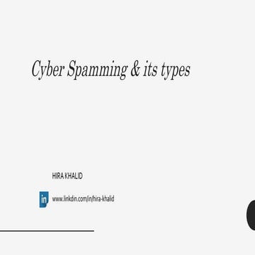 Cyber Spamming & its Types