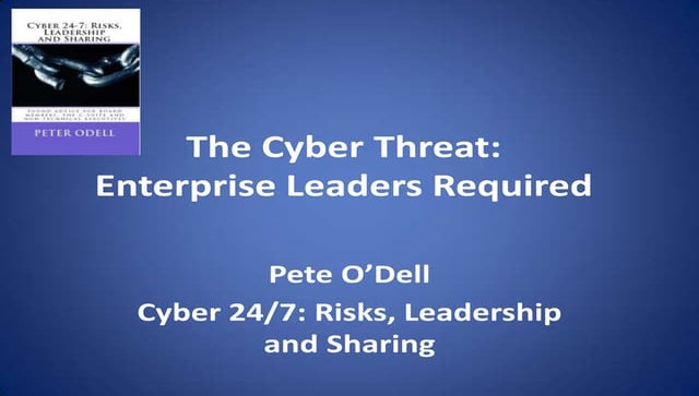Cyber threat   enterprise leadership required  march 2014