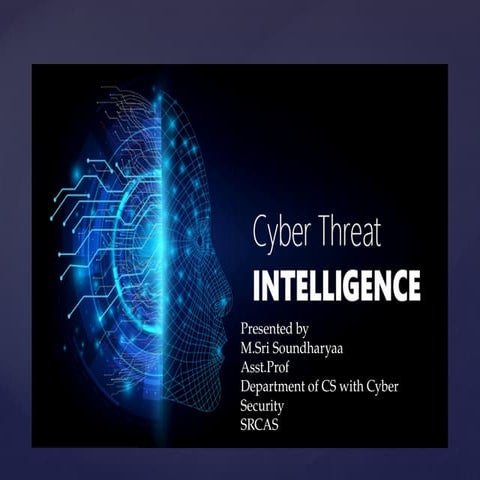 Cyber Threat Intelligence,Threat intelligence Analyst.pptx