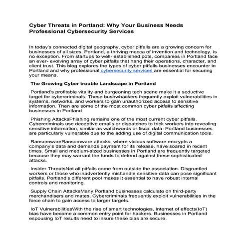 Cyber Threats in Portland_ Why Your Business Needs Professional ...
