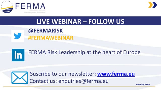 FERMA Webinar: At the Junction of Corporate Governance and Cyber Security