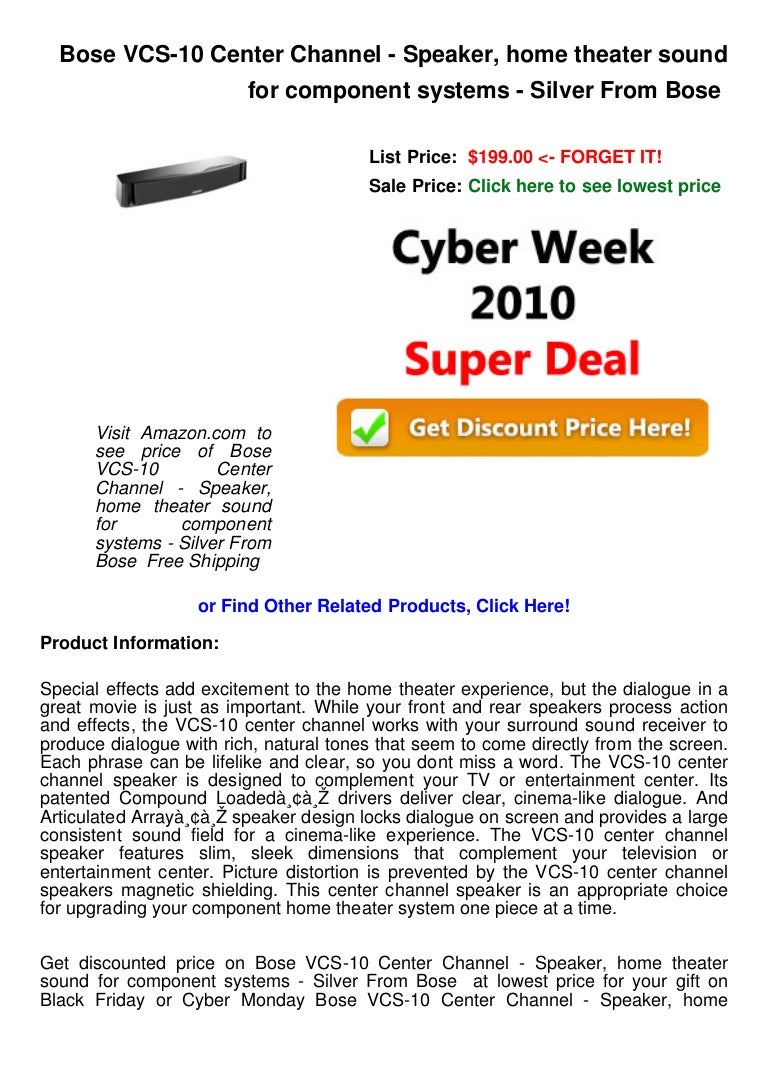 bose vcs 10 centre speaker