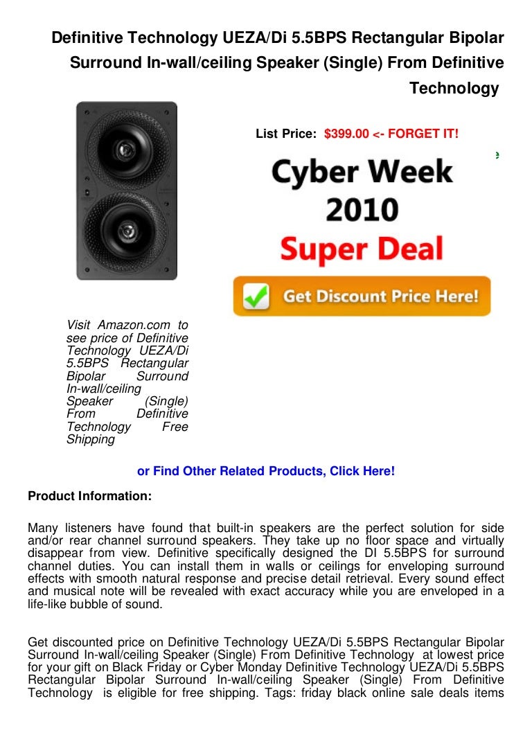Cyber Week Deals Definitive Technology Ueza Di 5 5 Bps Rectangula