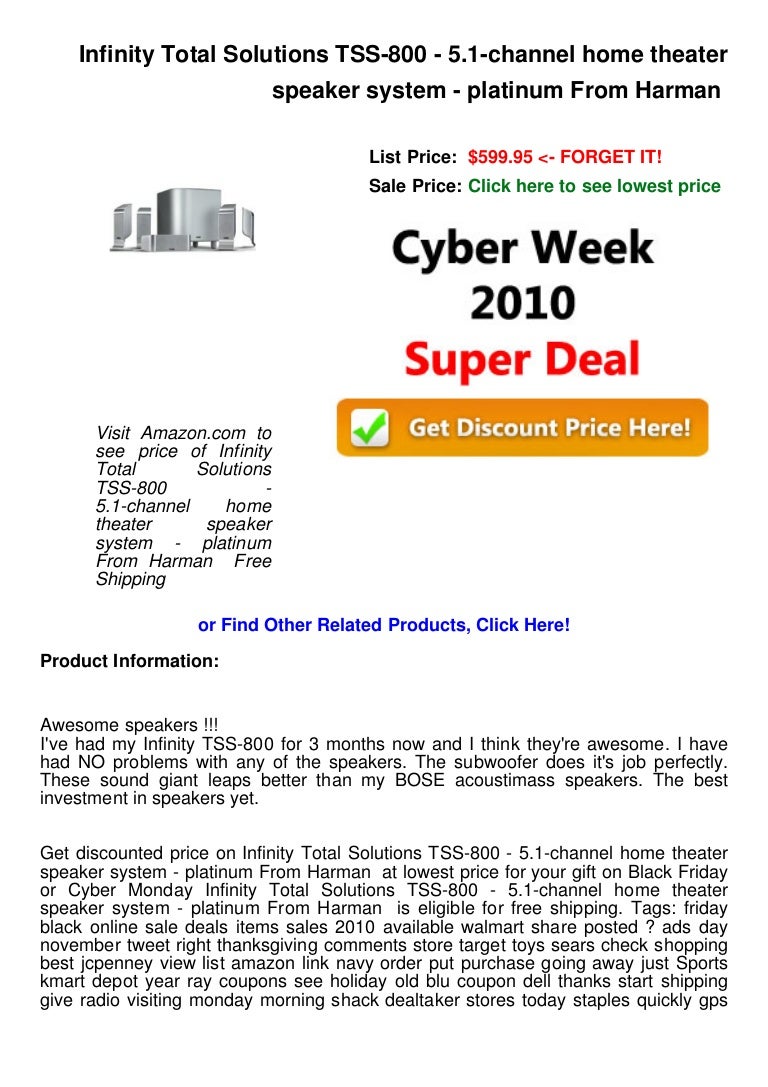 infinity speakers price list