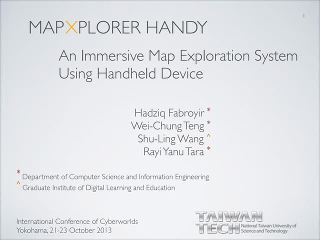 An Immersive Map Exploration System Using Handheld Device  PPT
