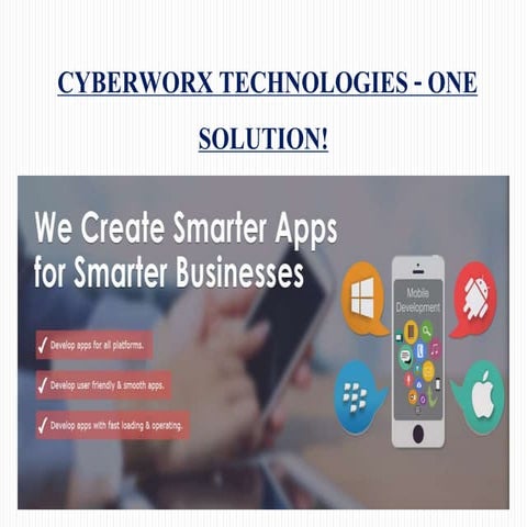 Cyberworx technologies   one solution!
