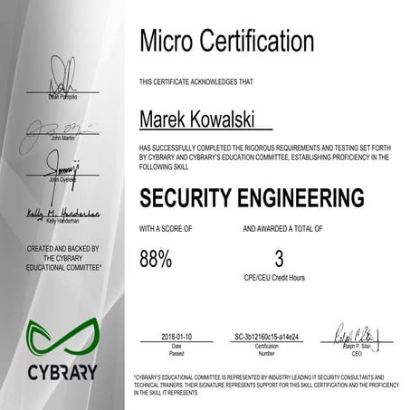Cybrary cert Security Engineering | PDF
