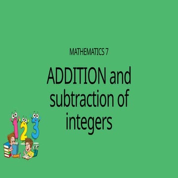 Mastering Addition and Subtraction of Integers with Real-Life Examples ...