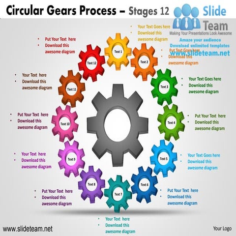 Cycle circular round jigsaw maze piece mechanical spinning gear s ...