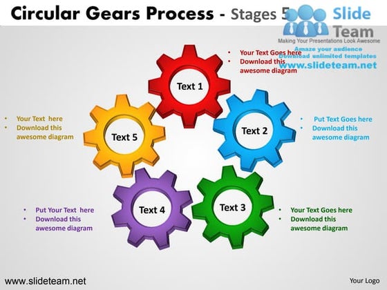 Circular process 6 stages powerpoint diagrams and powerpoint templates ...