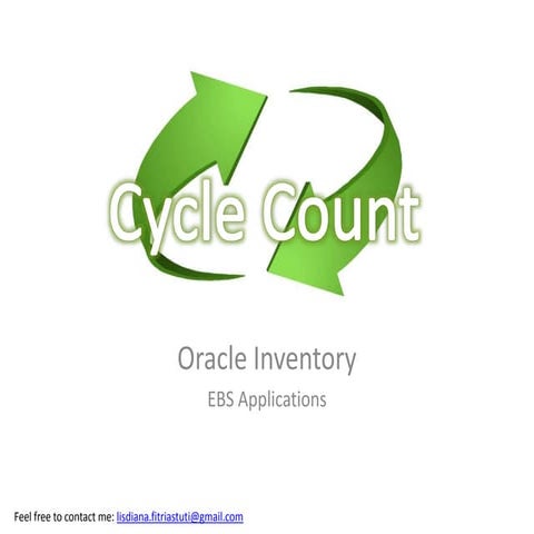 Cycle count ebs application
