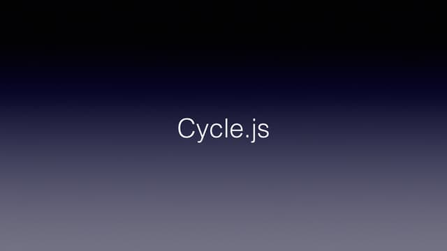 Cyclejs introduction