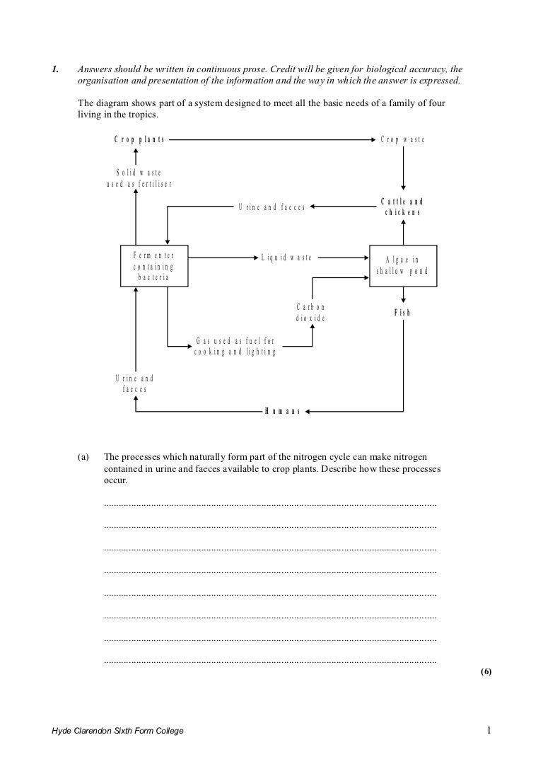 Cycles past exam questions