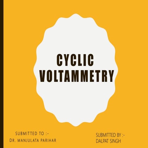 Cyclic voltammetry