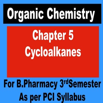 POC||B.Pharm||3 Semester||Cycloalkanes||Reactions of Cyclopropane & Cyclobuta...