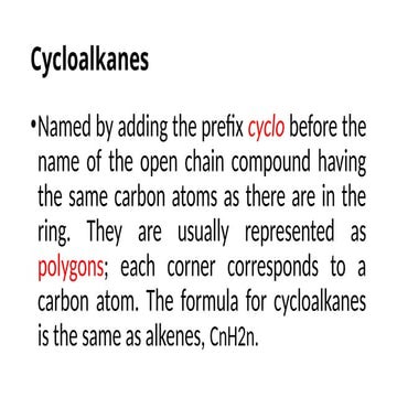 Cycloalkanes.pptx....................... | PPTX