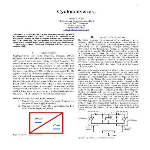 Cycloconverters