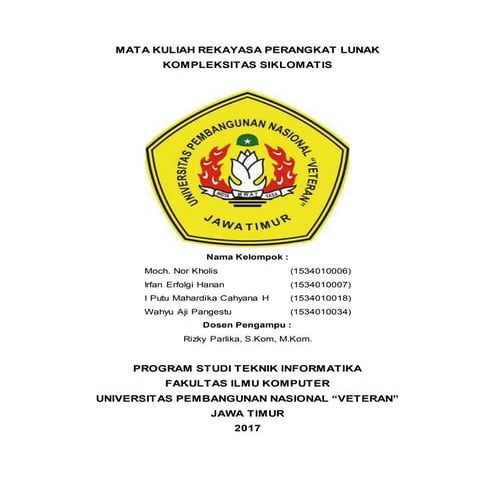 Laporan Penilaian Software dengan Cyclomatic Complexity