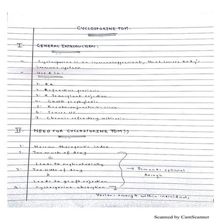 CYCLOSPORINE TDM: @ RxVichuZ!! ;)