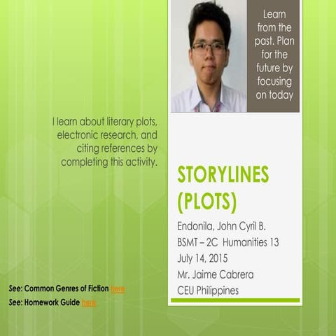 Humanities 13 - Storyline and Plot Elements